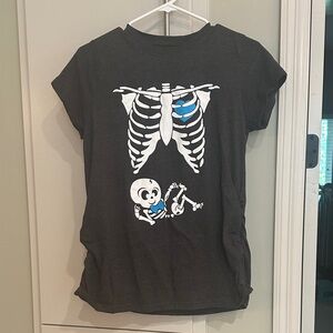 Maternity Halloween Tee - Charcoal